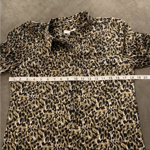 Equipment Femme Animal Print 100% Silk Maxi Shirt Dress Small Long Sleeve Collar - Picture 9 of 10